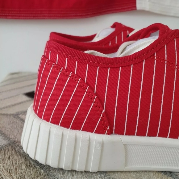 Good News Shoes Unisex Hurler Baseball Stripe Canvas Low-Tops Sneakers UK 4 37 - Picture 7 of 12